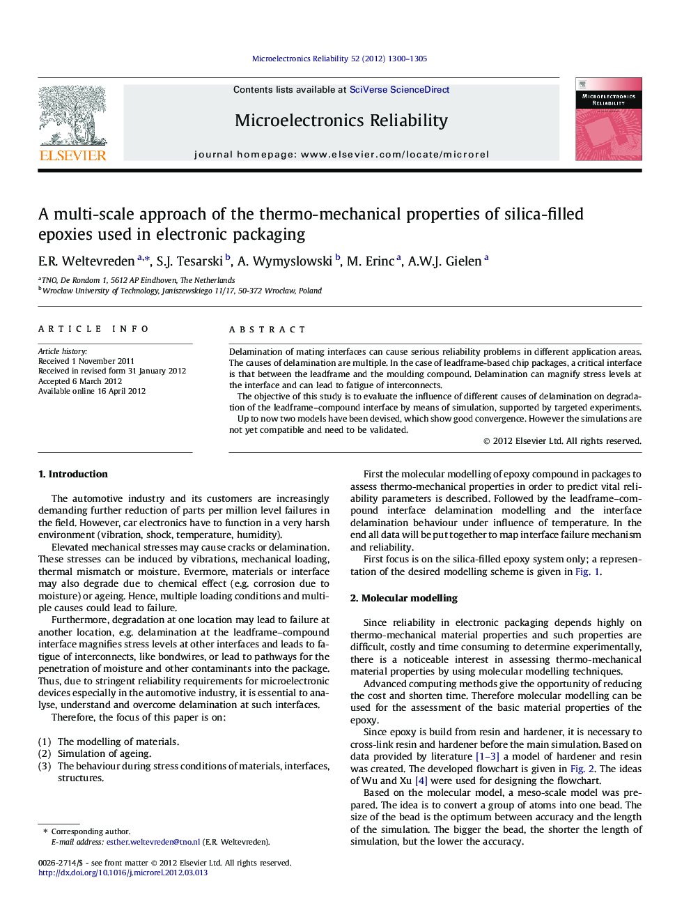 A multi-scale approach of the thermo-mechanical properties of silica-filled epoxies used in electronic packaging