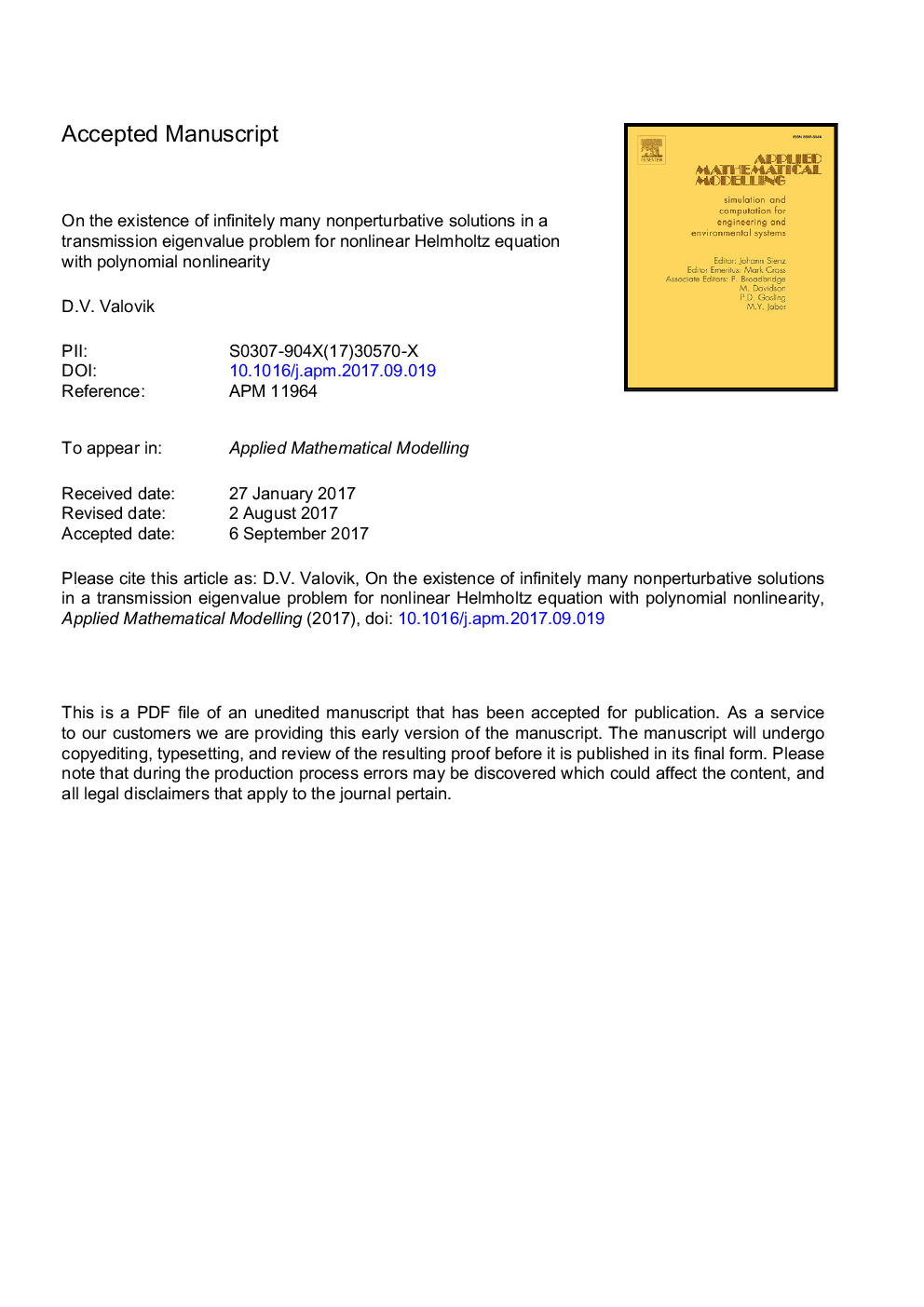 On the existence of infinitely many nonperturbative solutions in a transmission eigenvalue problem for nonlinear Helmholtz equation with polynomial nonlinearity