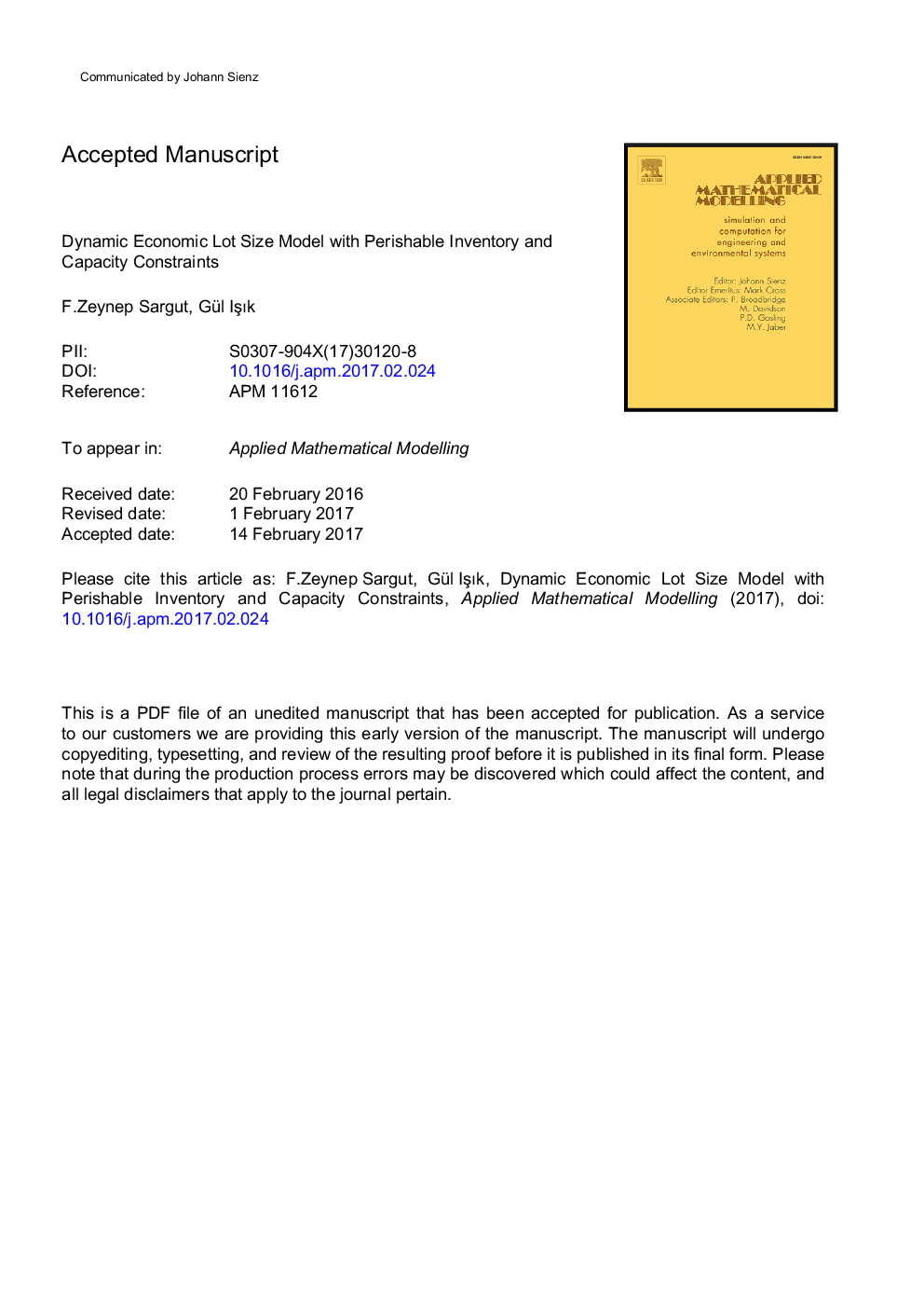 Dynamic economic lot size model with perishable inventory and capacity constraints