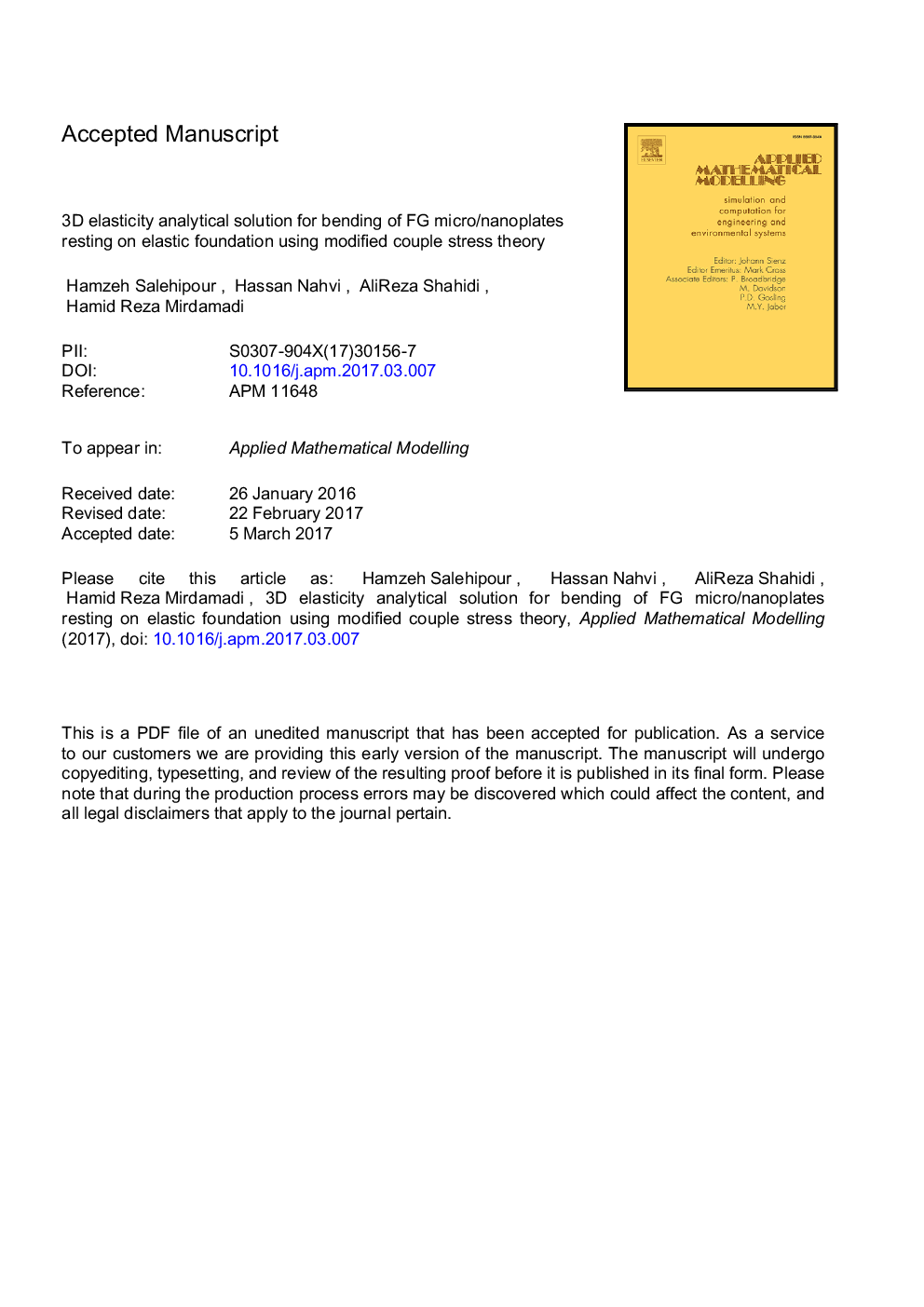 3D elasticity analytical solution for bending of FG micro/nanoplates resting on elastic foundation using modified couple stress theory