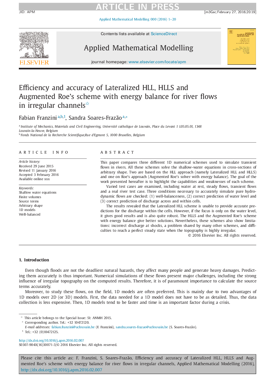 Efficiency and accuracy of Lateralized HLL, HLLS and Augmented Roe's scheme with energy balance for river flows in irregular channels