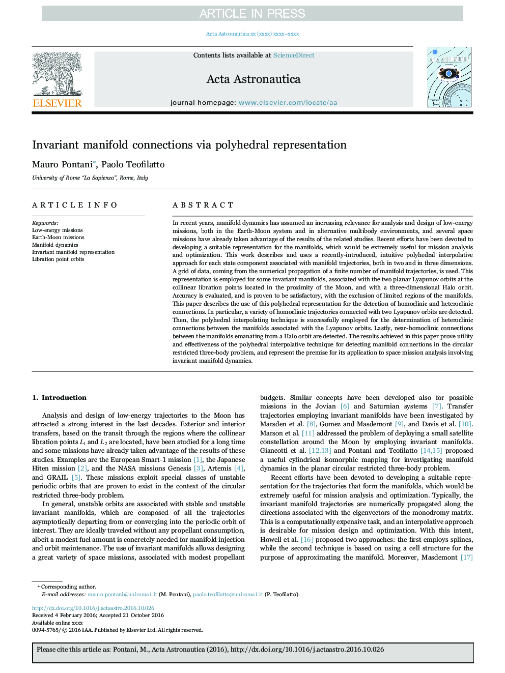 Invariant manifold connections via polyhedral representation