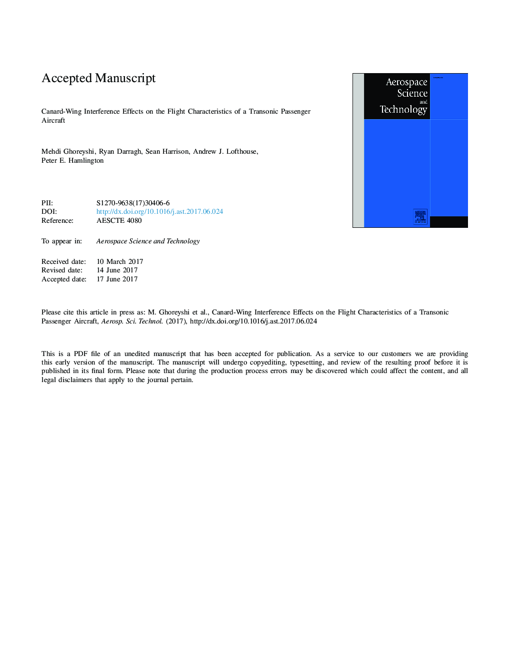 Canard-wing interference effects on the flight characteristics of a transonic passenger aircraft