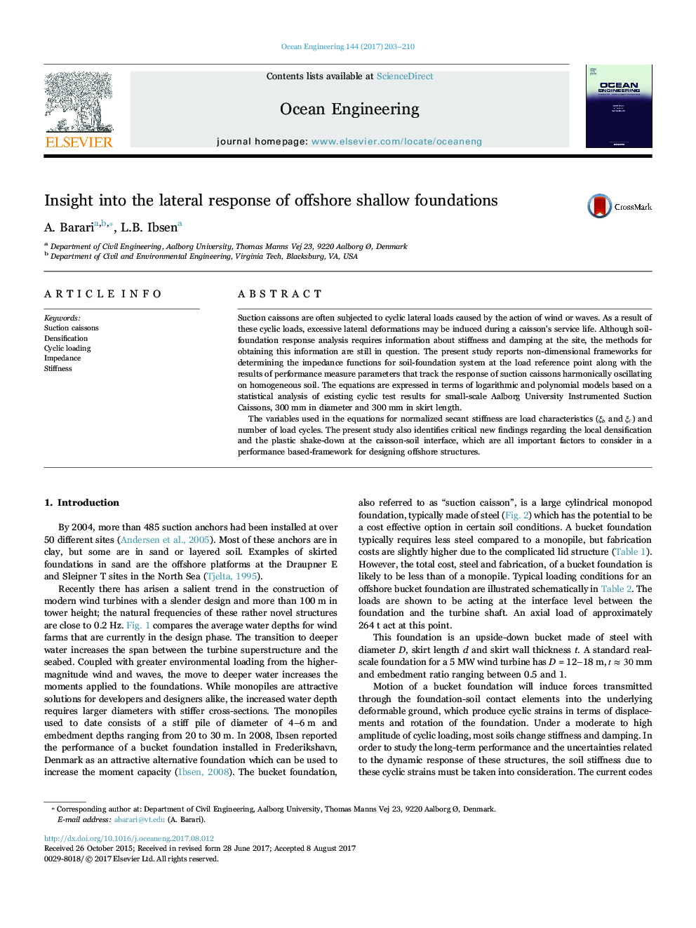 Insight into the lateral response of offshore shallow foundations