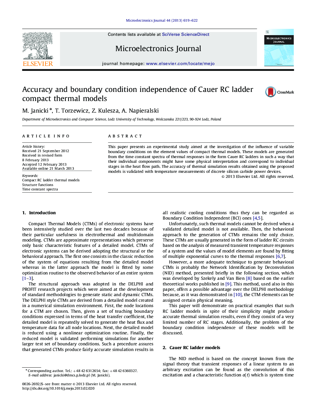 Accuracy and boundary condition independence of Cauer RC ladder compact thermal models