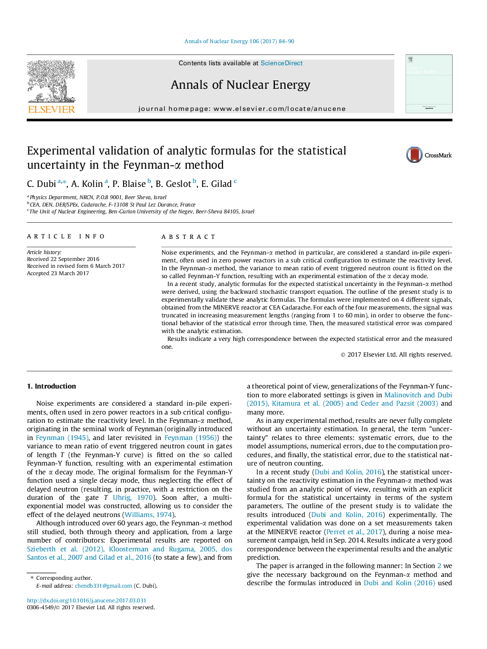 Experimental validation of analytic formulas for the statistical uncertainty in the Feynman-Î± method