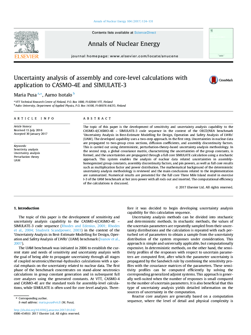 Uncertainty analysis of assembly and core-level calculations with application to CASMO-4E and SIMULATE-3