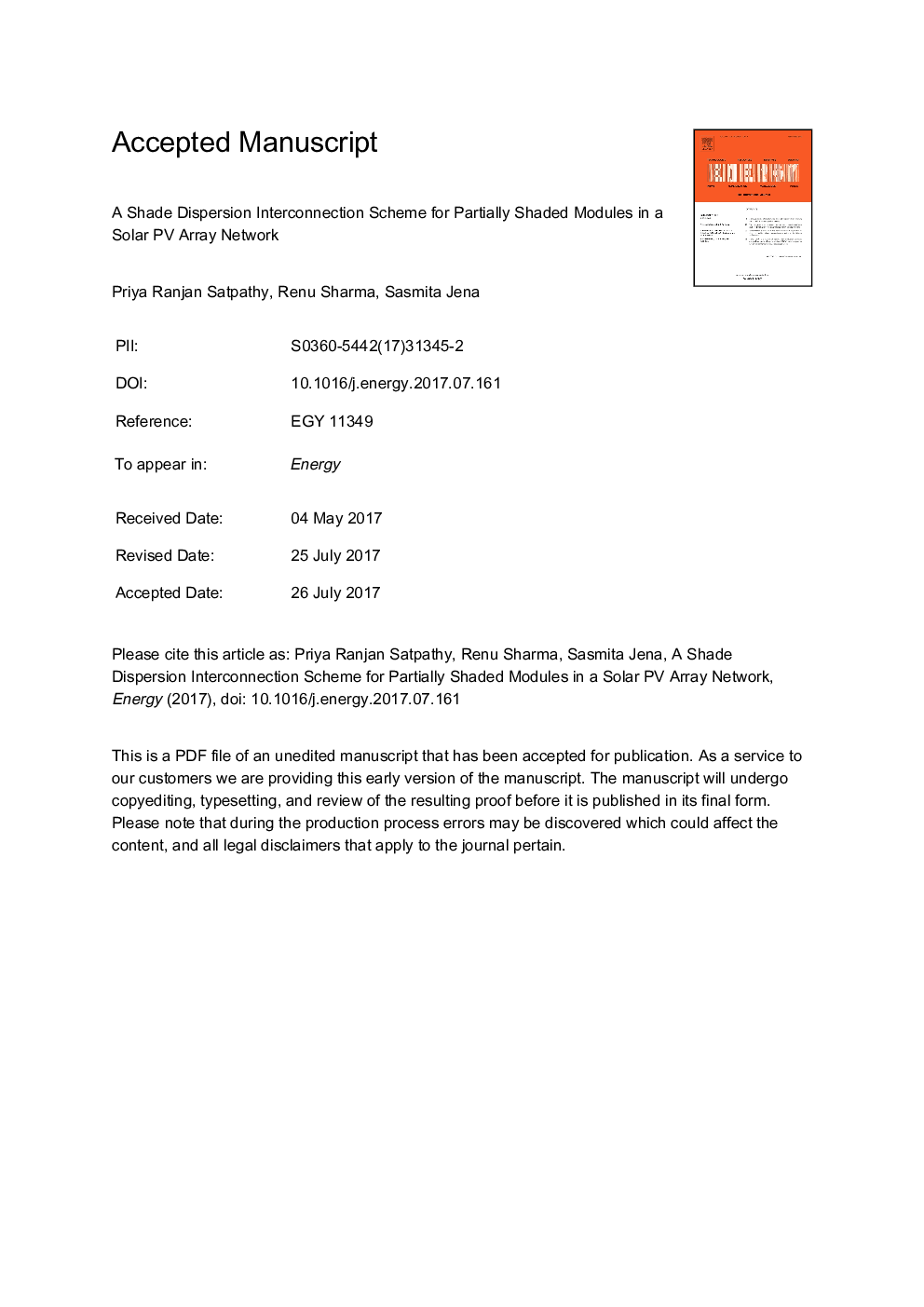 A shade dispersion interconnection scheme for partially shaded modules in a solar PV array network