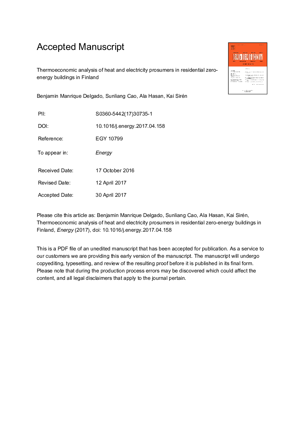 Thermoeconomic analysis of heat and electricity prosumers in residential zero-energy buildings in Finland