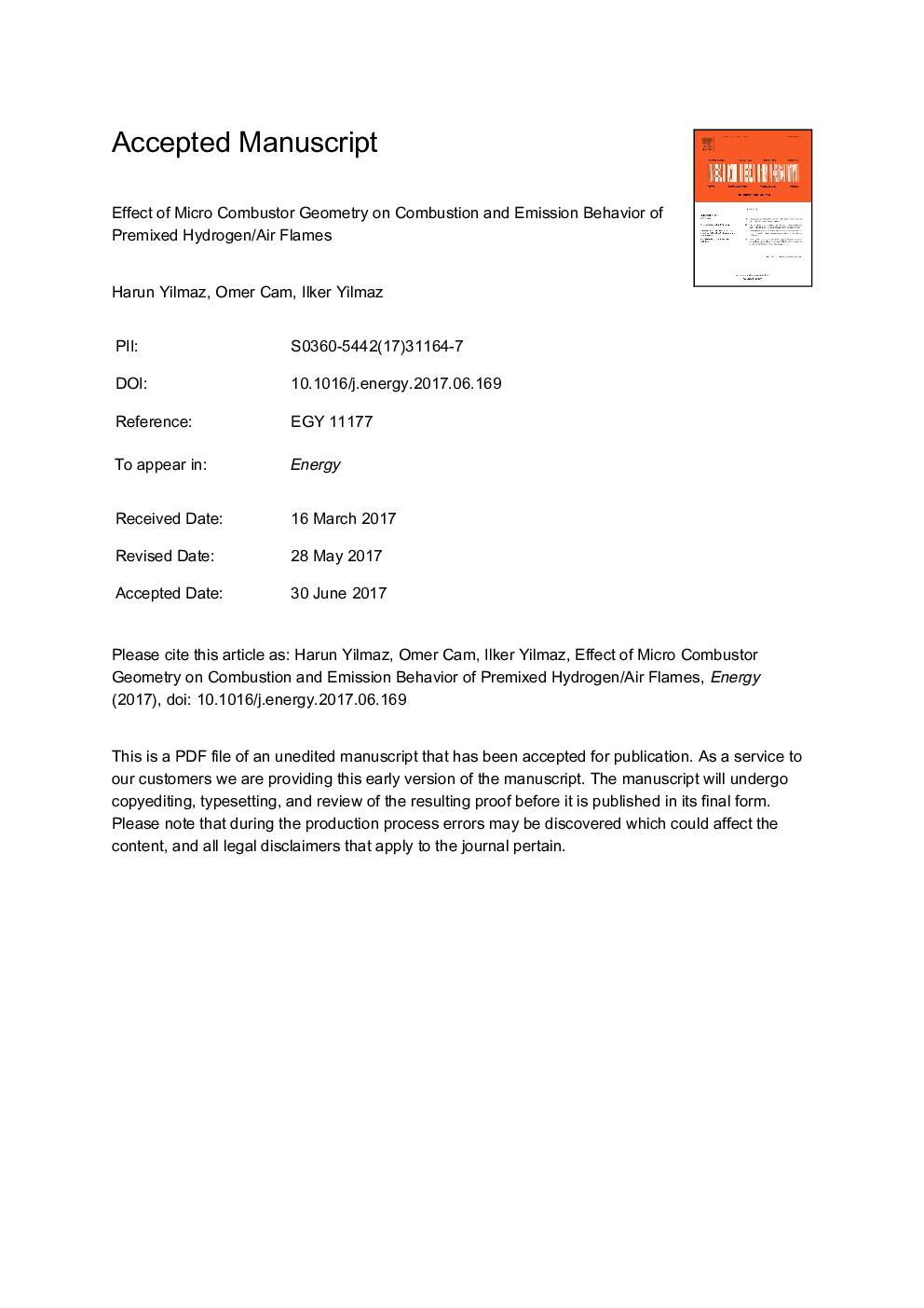 Effect of micro combustor geometry on combustion and emission behavior of premixed hydrogen/air flames