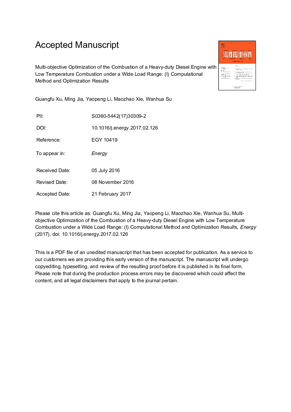 Multi-objective optimization of the combustion of a heavy-duty diesel engine with low temperature combustion under a wide load range: (I) Computational method and optimization results