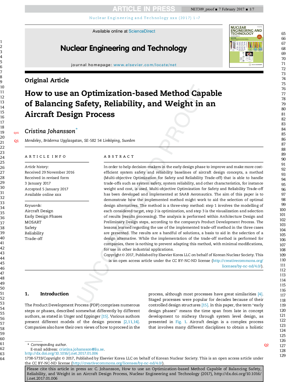 How to Use an Optimization-Based Method Capable of Balancing Safety, Reliability, and Weight in an Aircraft Design Process