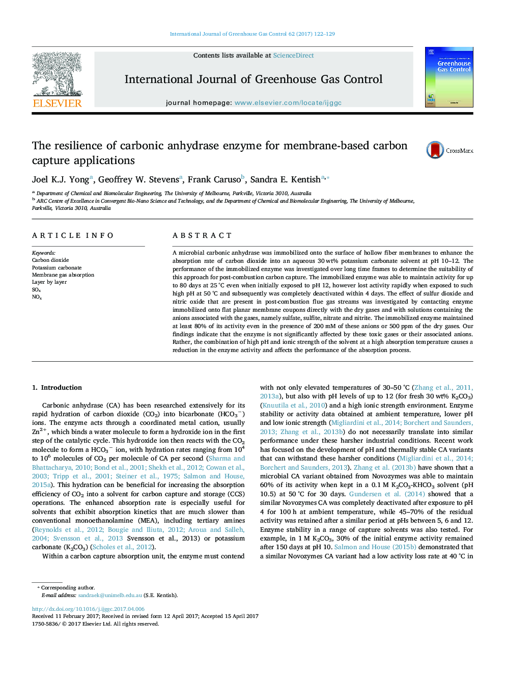 انعطاف پذیری آنزیم کربنیک آنهیداز برای کاربردهای جذب کربن بر اساس غشا 