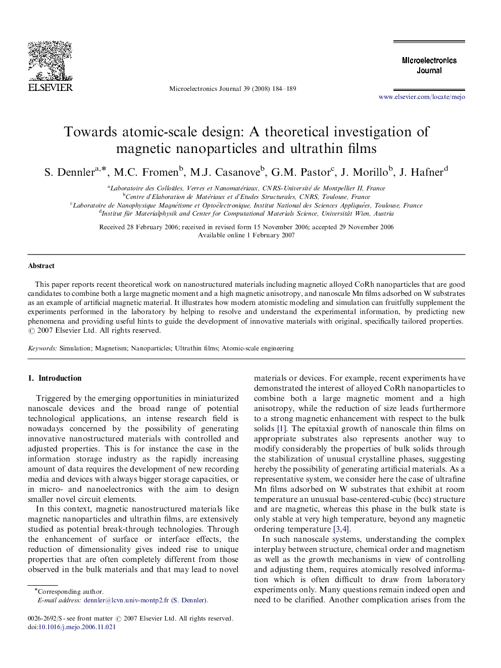 Towards atomic-scale design: A theoretical investigation of magnetic nanoparticles and ultrathin films