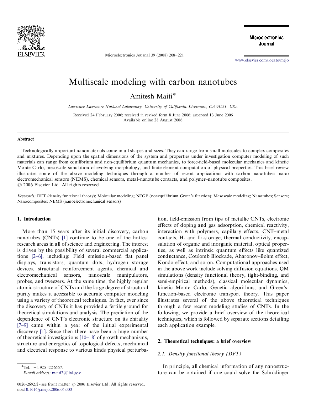 Multiscale modeling with carbon nanotubes