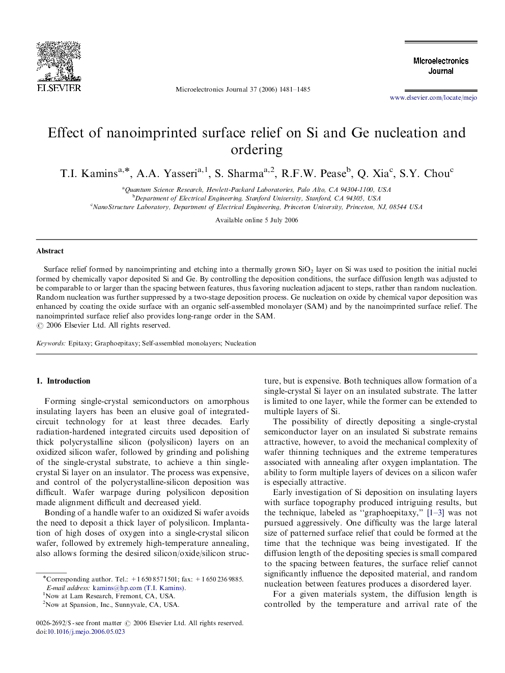 Effect of nanoimprinted surface relief on Si and Ge nucleation and ordering