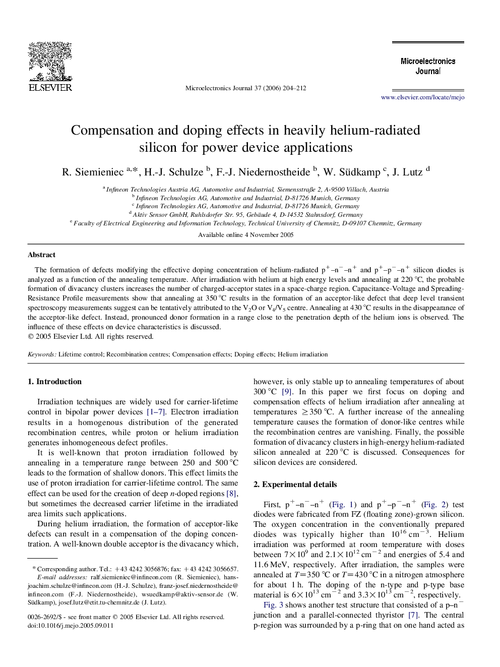 Compensation and doping effects in heavily helium-radiated silicon for power device applications