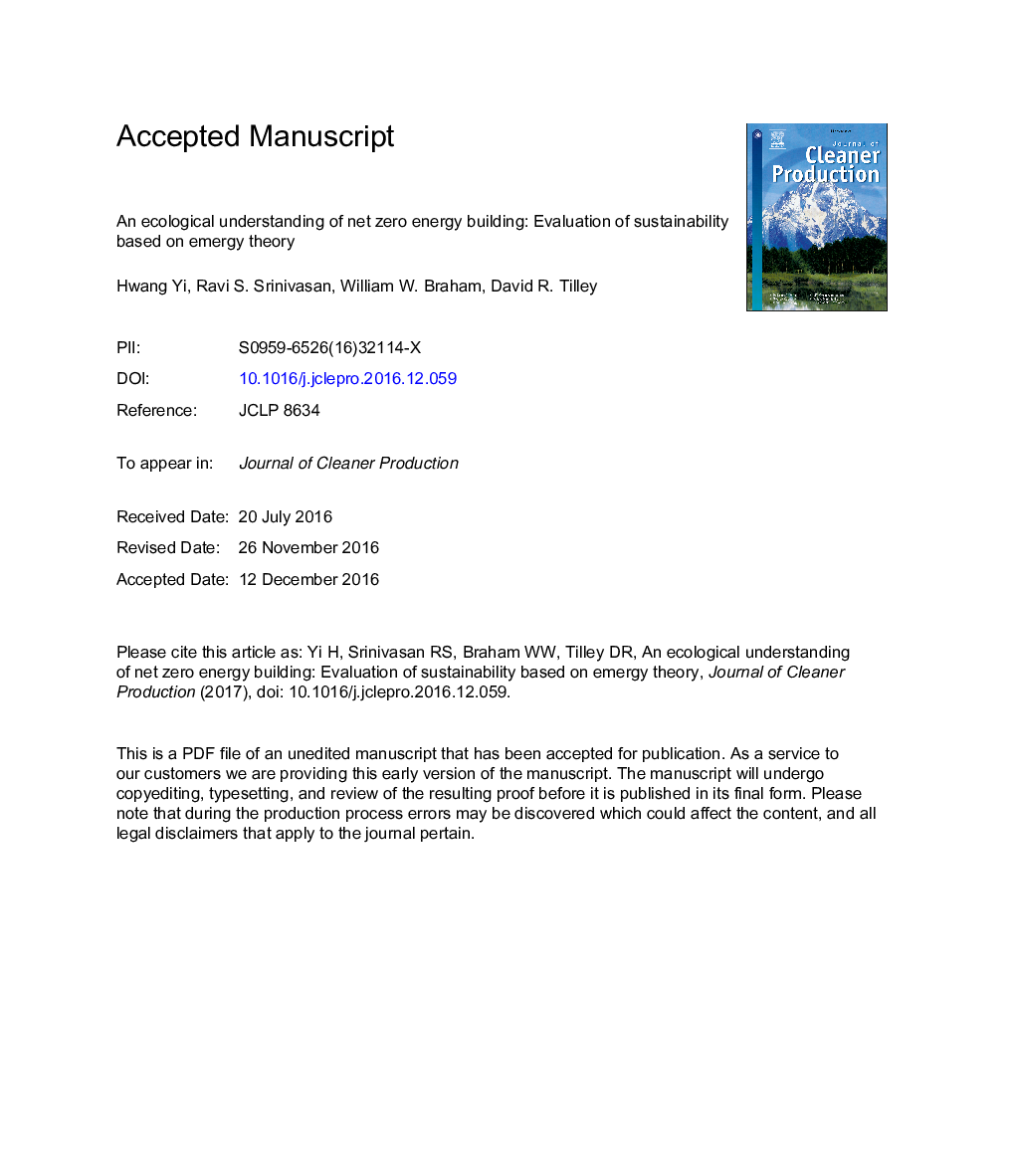 An ecological understanding of net-zero energy building: Evaluation of sustainability based on emergy theory