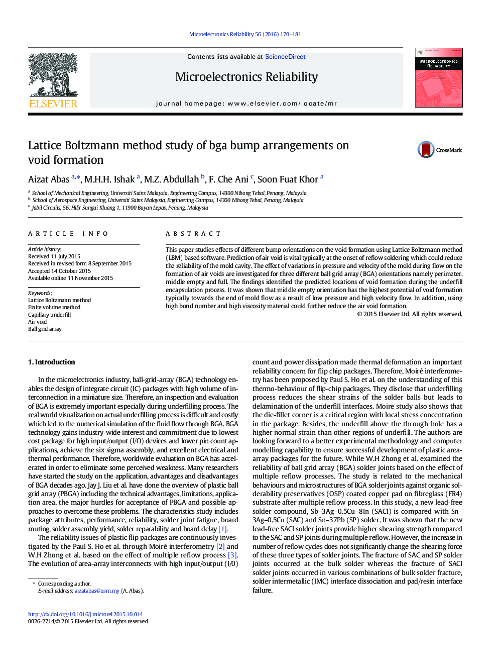 Lattice Boltzmann method study of bga bump arrangements on void formation