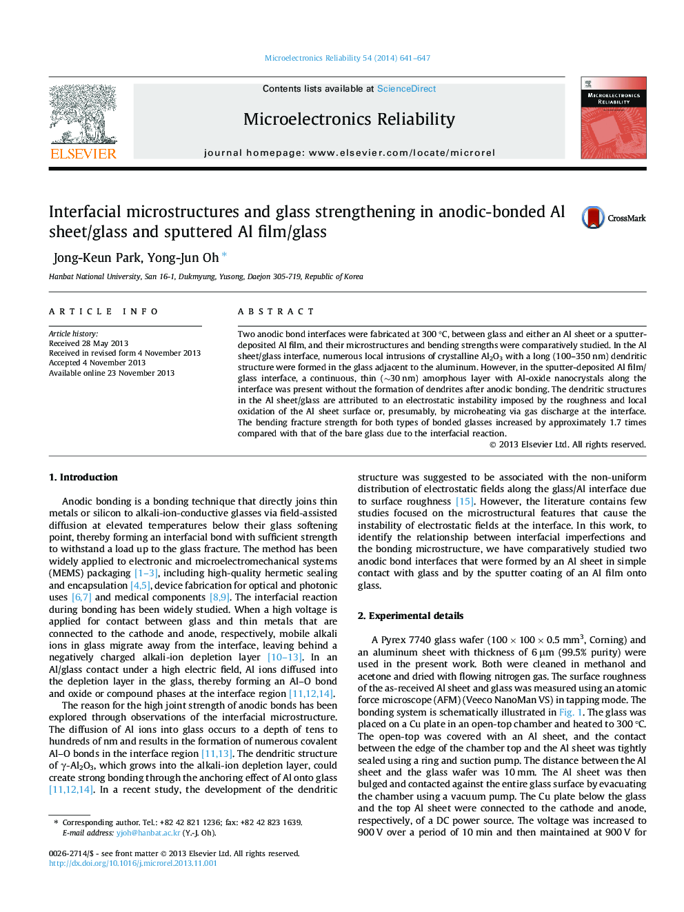 Interfacial microstructures and glass strengthening in anodic-bonded Al sheet/glass and sputtered Al film/glass