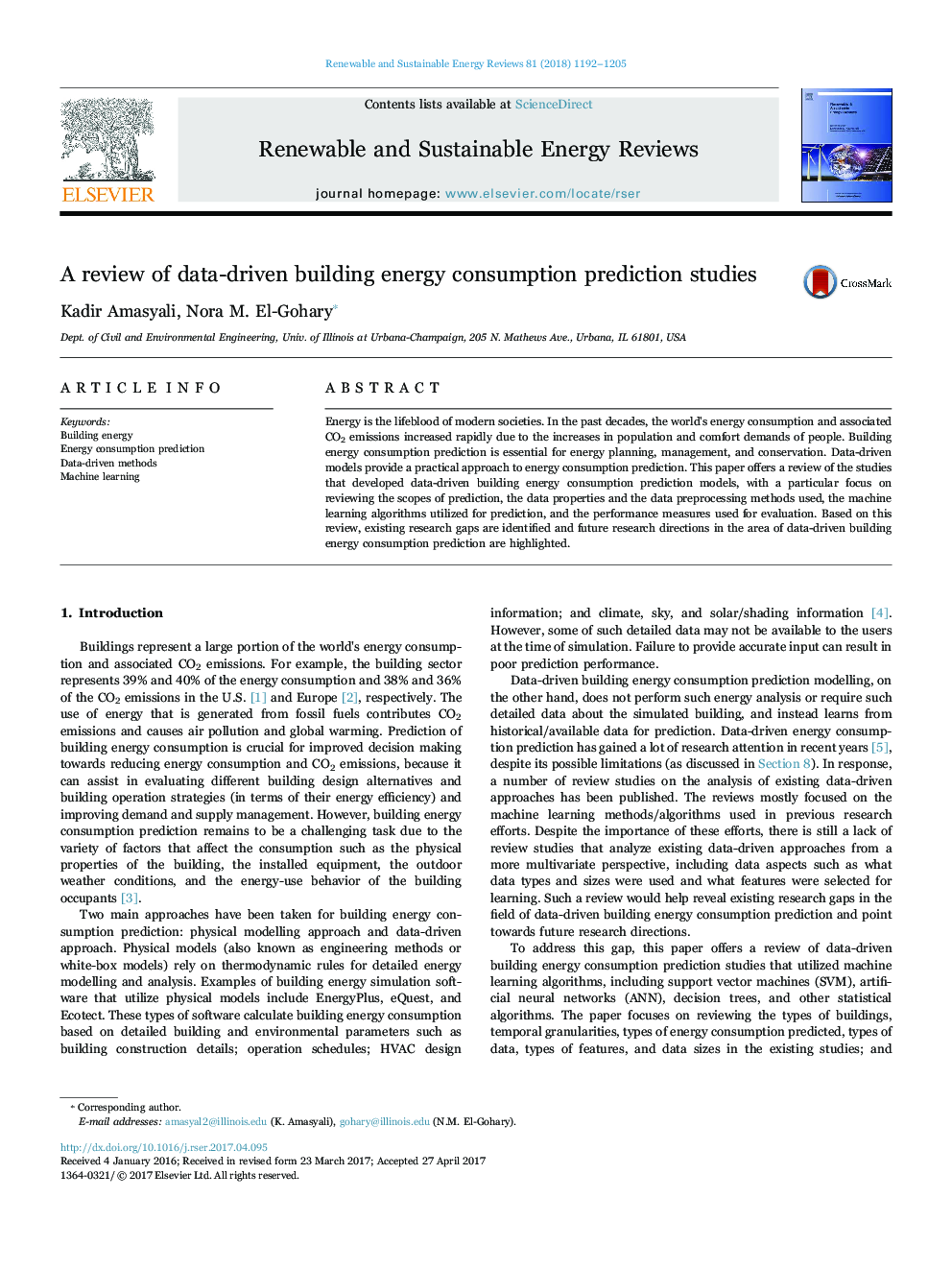 بازبینی مطالعات پیش بینی مصرف انرژی در ساختمان داده