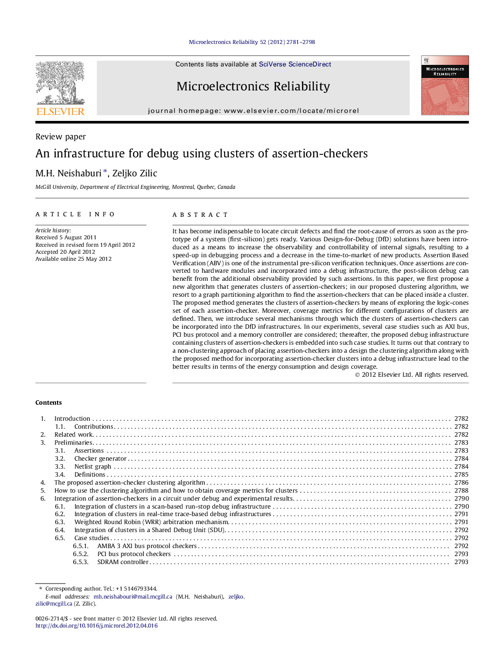 An infrastructure for debug using clusters of assertion-checkers