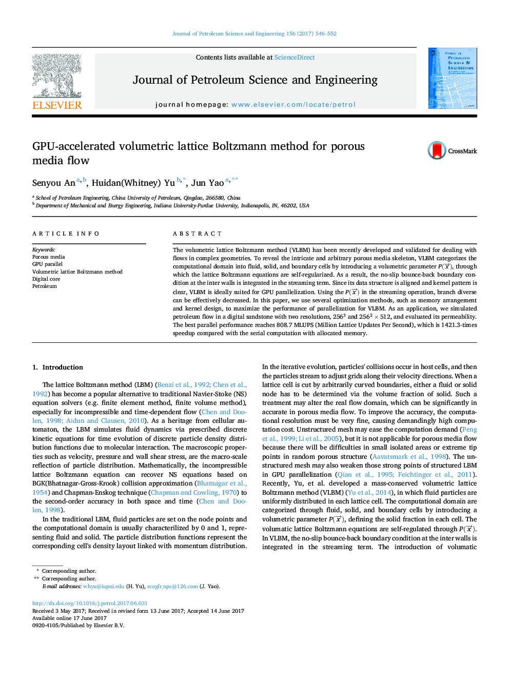 GPU-accelerated volumetric lattice Boltzmann method for porous media flow