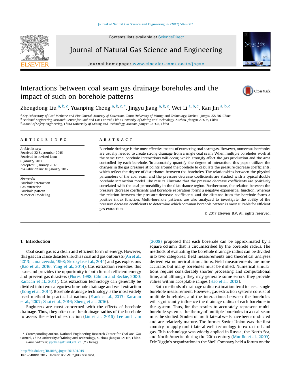 Interactions between coal seam gas drainage boreholes and the impact of such on borehole patterns