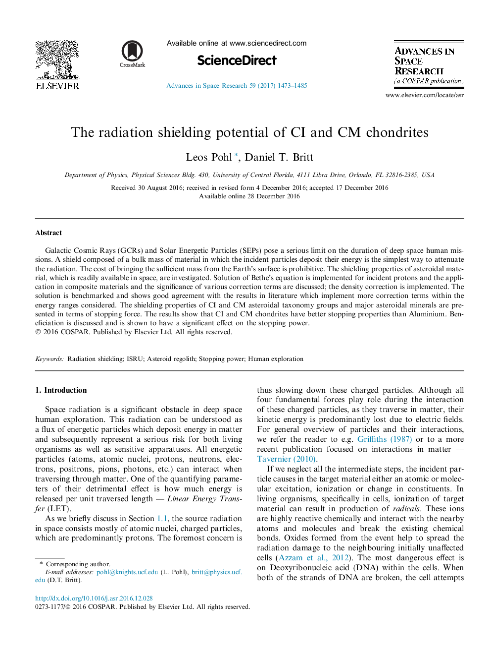 The radiation shielding potential of CI and CM chondrites