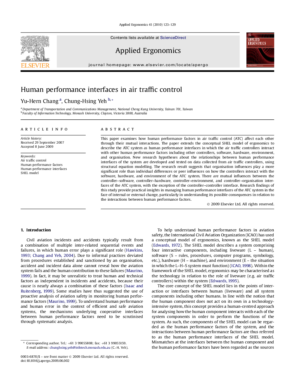 Human performance interfaces in air traffic control