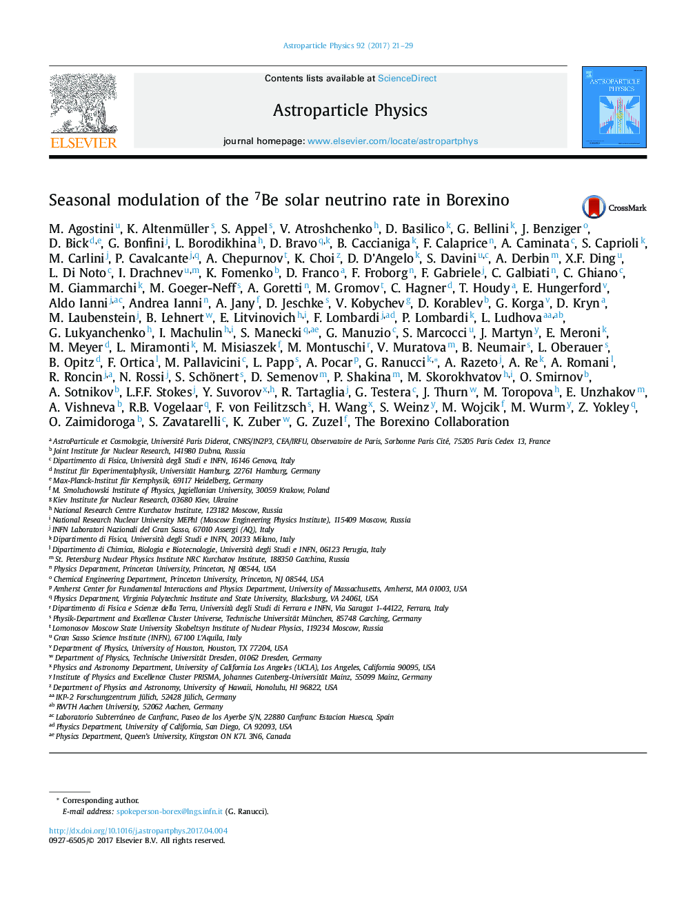 Seasonal modulation of the 7Be solar neutrino rate in Borexino