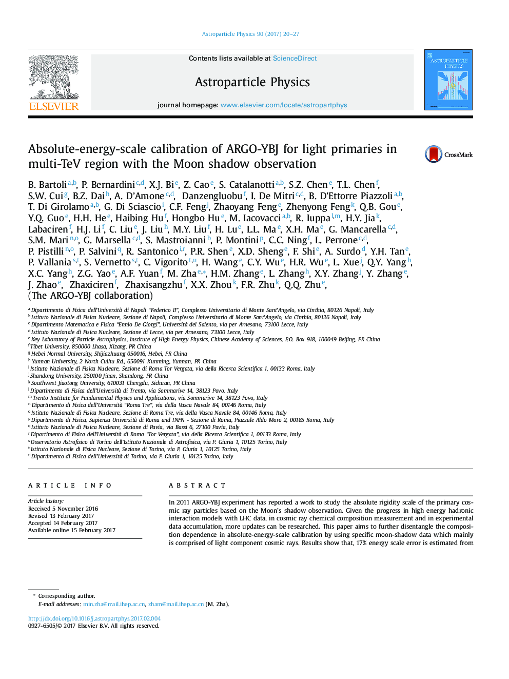 Absolute-energy-scale calibration of ARGO-YBJ for light primaries in multi-TeV region with the Moon shadow observation