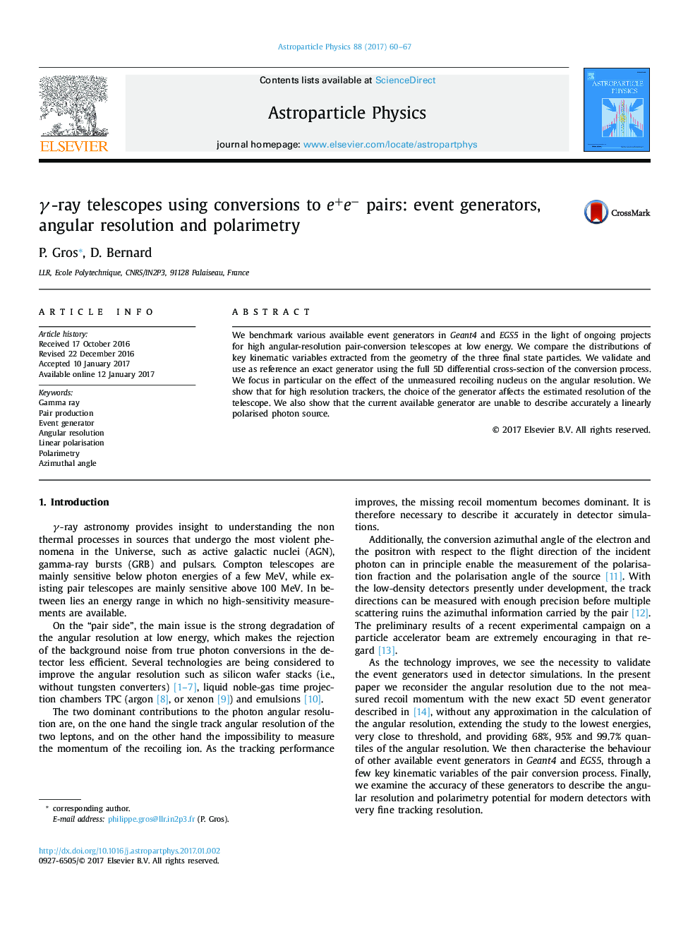 Î³-ray telescopes using conversions to e+eâ pairs: event generators, angular resolution and polarimetry