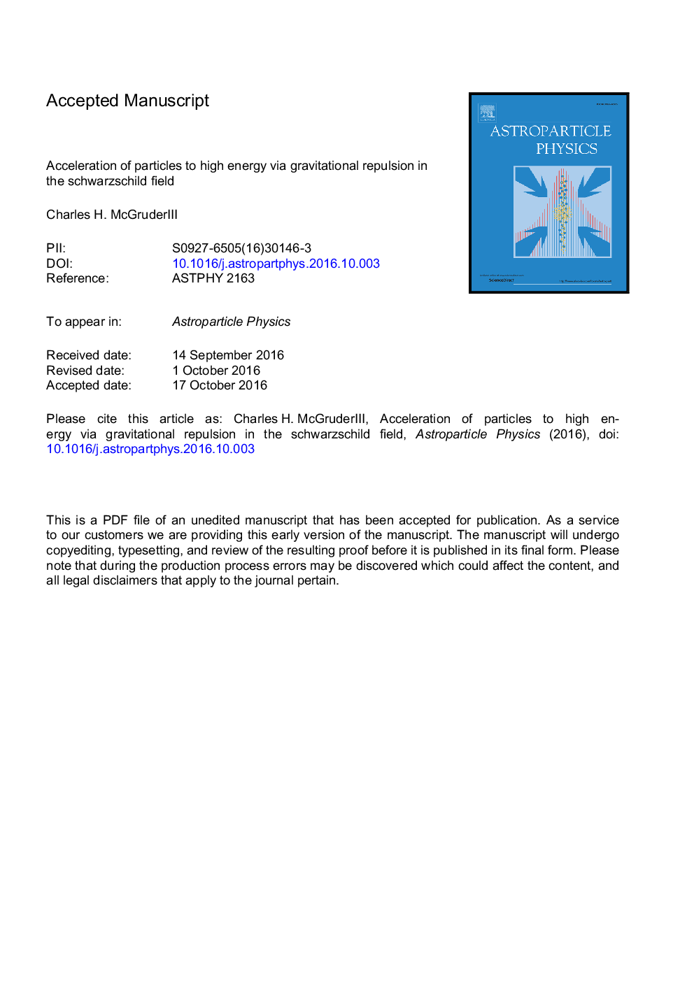 Acceleration of particles to high energy via gravitational repulsion in the Schwarzschild field