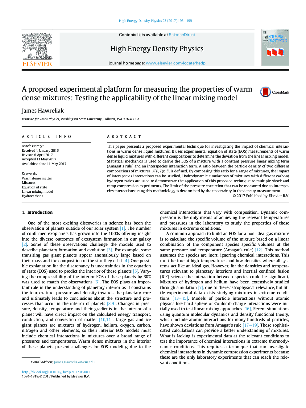 A proposed experimental platform for measuring the properties of warm dense mixtures: Testing the applicability of the linear mixing model