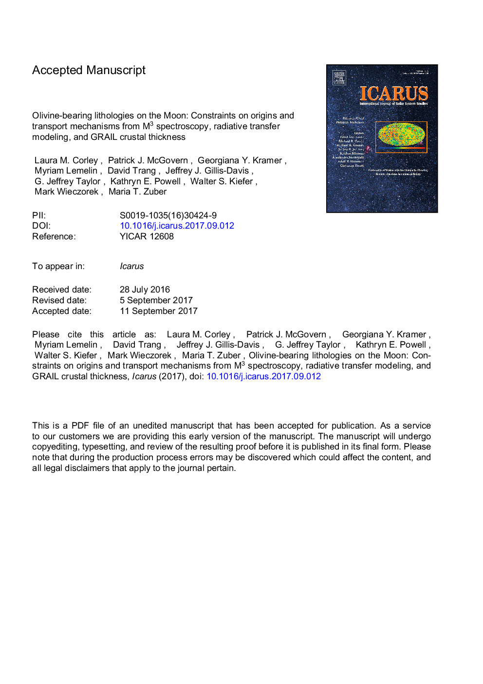 Olivine-bearing lithologies on the Moon: Constraints on origins and transport mechanisms from M3 spectroscopy, radiative transfer modeling, and GRAIL crustal thickness