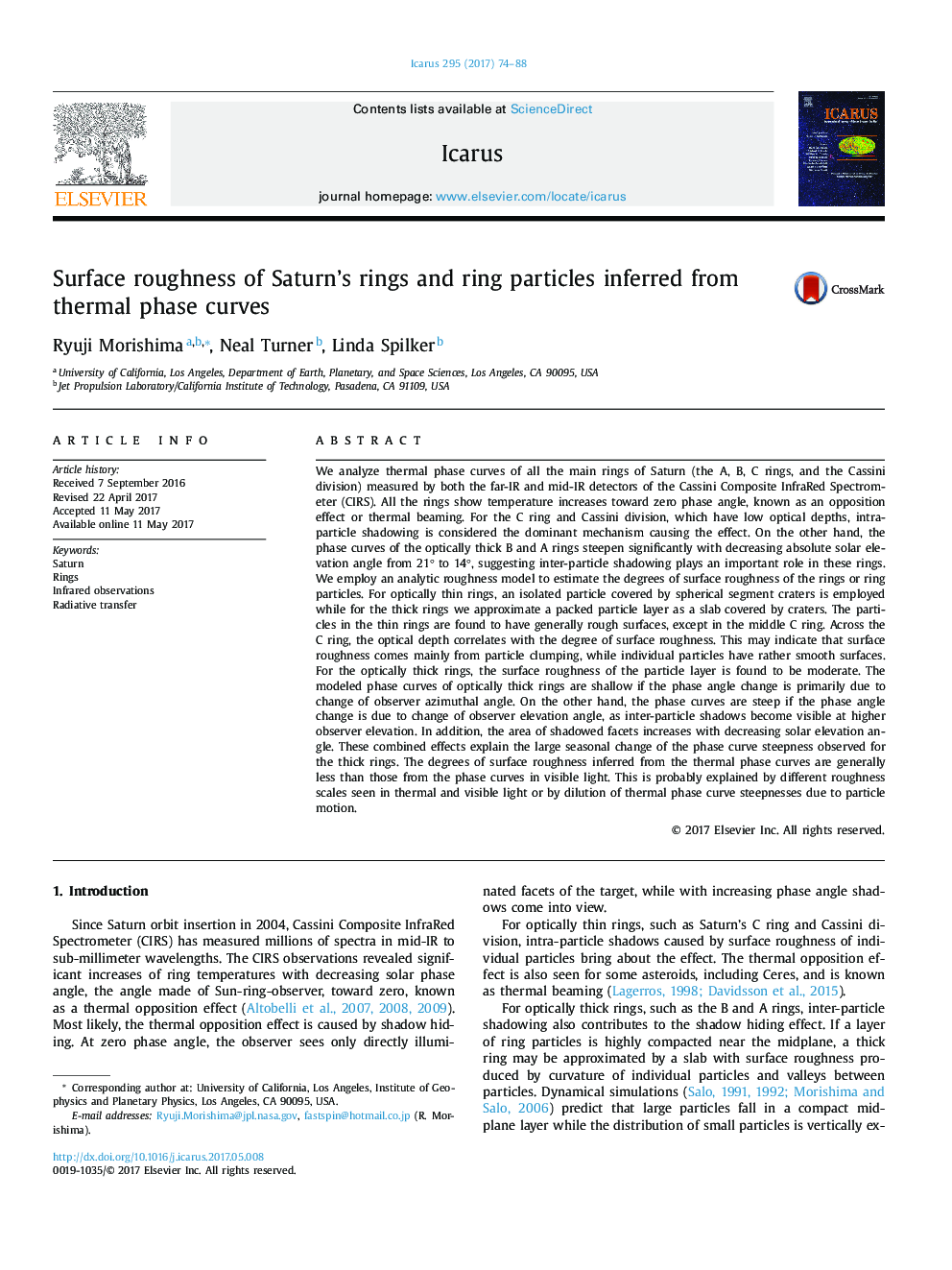 Surface roughness of Saturn's rings and ring particles inferred from thermal phase curves