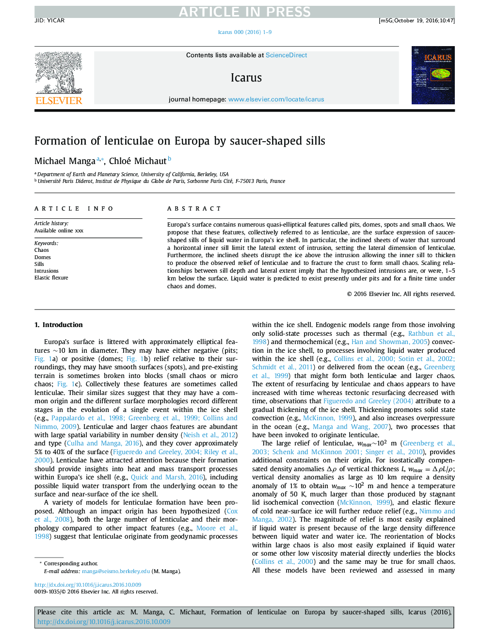 Formation of lenticulae on Europa by saucer-shaped sills