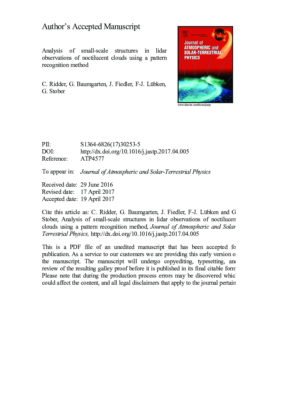 Analysis of small-scale structures in lidar observations of noctilucent clouds using a pattern recognition method