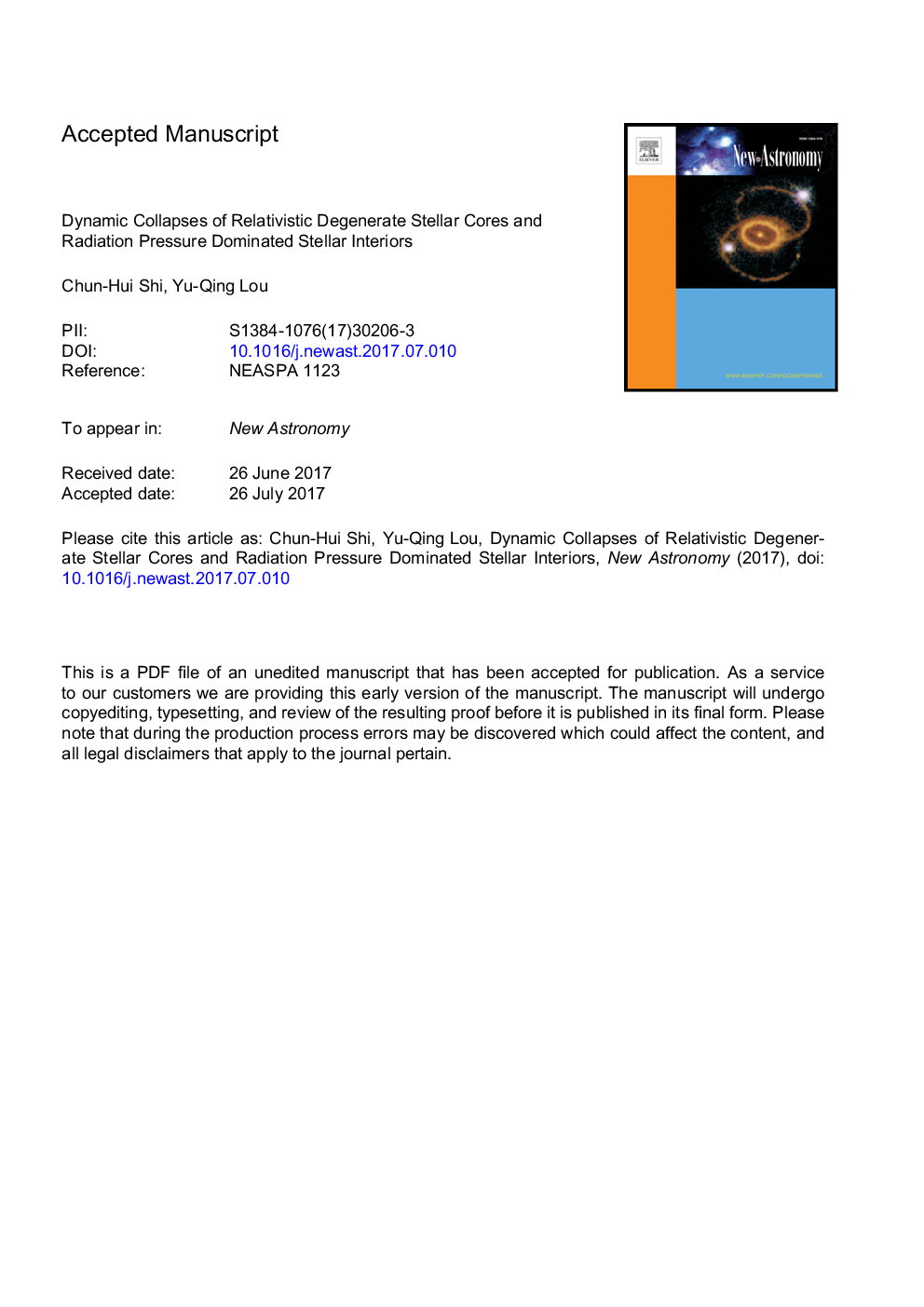 Dynamic collapses of relativistic degenerate stellar cores and radiation pressure dominated stellar interiors