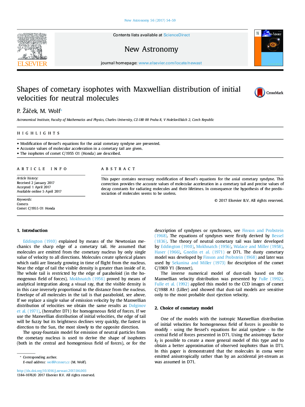 Shapes of cometary isophotes with Maxwellian distribution of initial velocities for neutral molecules