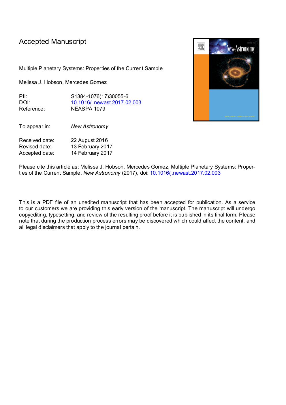 Multiple planetary systems: Properties of the current sample