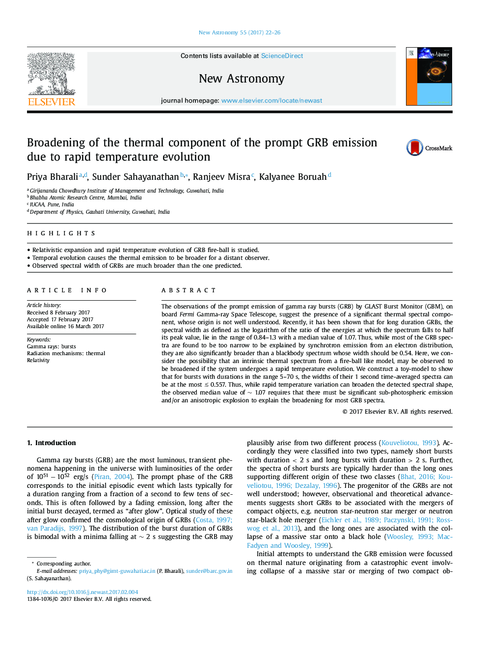 Broadening of the thermal component of the prompt GRB emission due to rapid temperature evolution