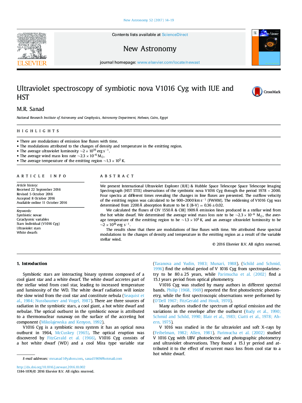 Ultraviolet spectroscopy of symbiotic nova V1016 Cyg with IUE and HST
