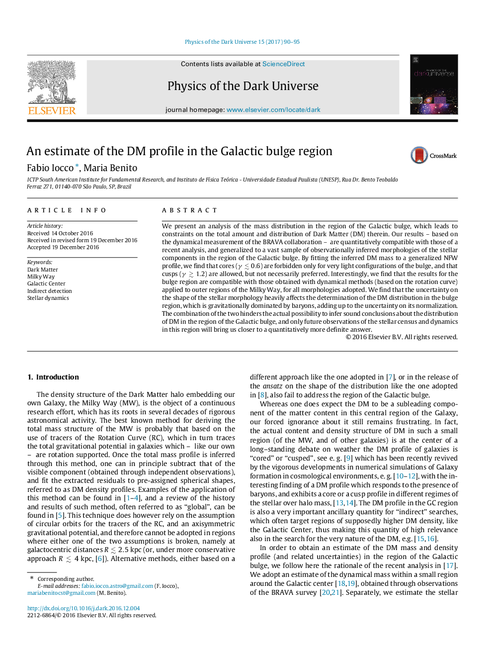 An estimate of the DM profile in the Galactic bulge region