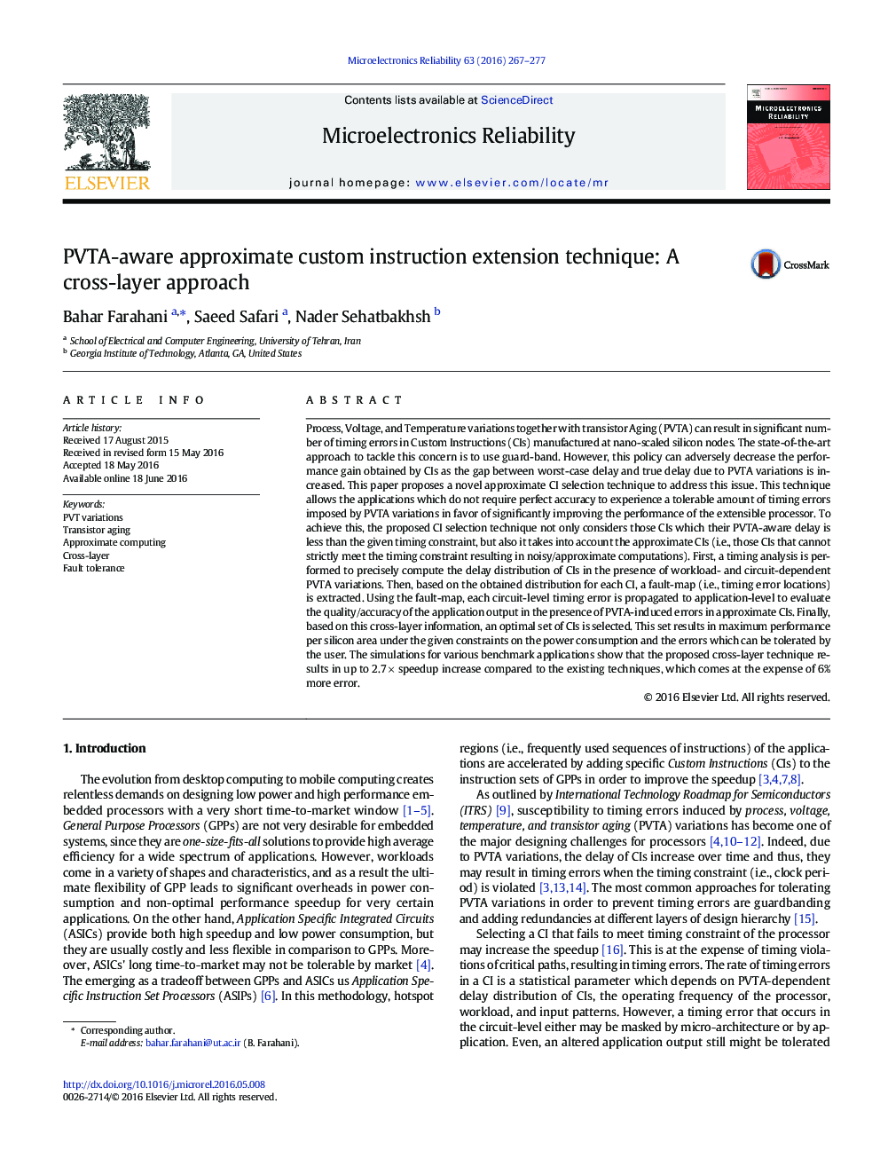 PVTA-aware approximate custom instruction extension technique: A cross-layer approach