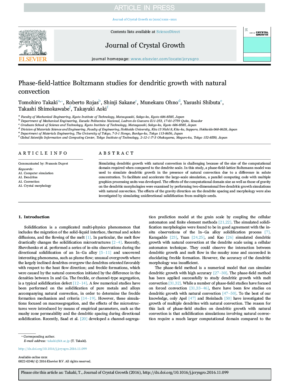 Phase-field-lattice Boltzmann studies for dendritic growth with natural convection