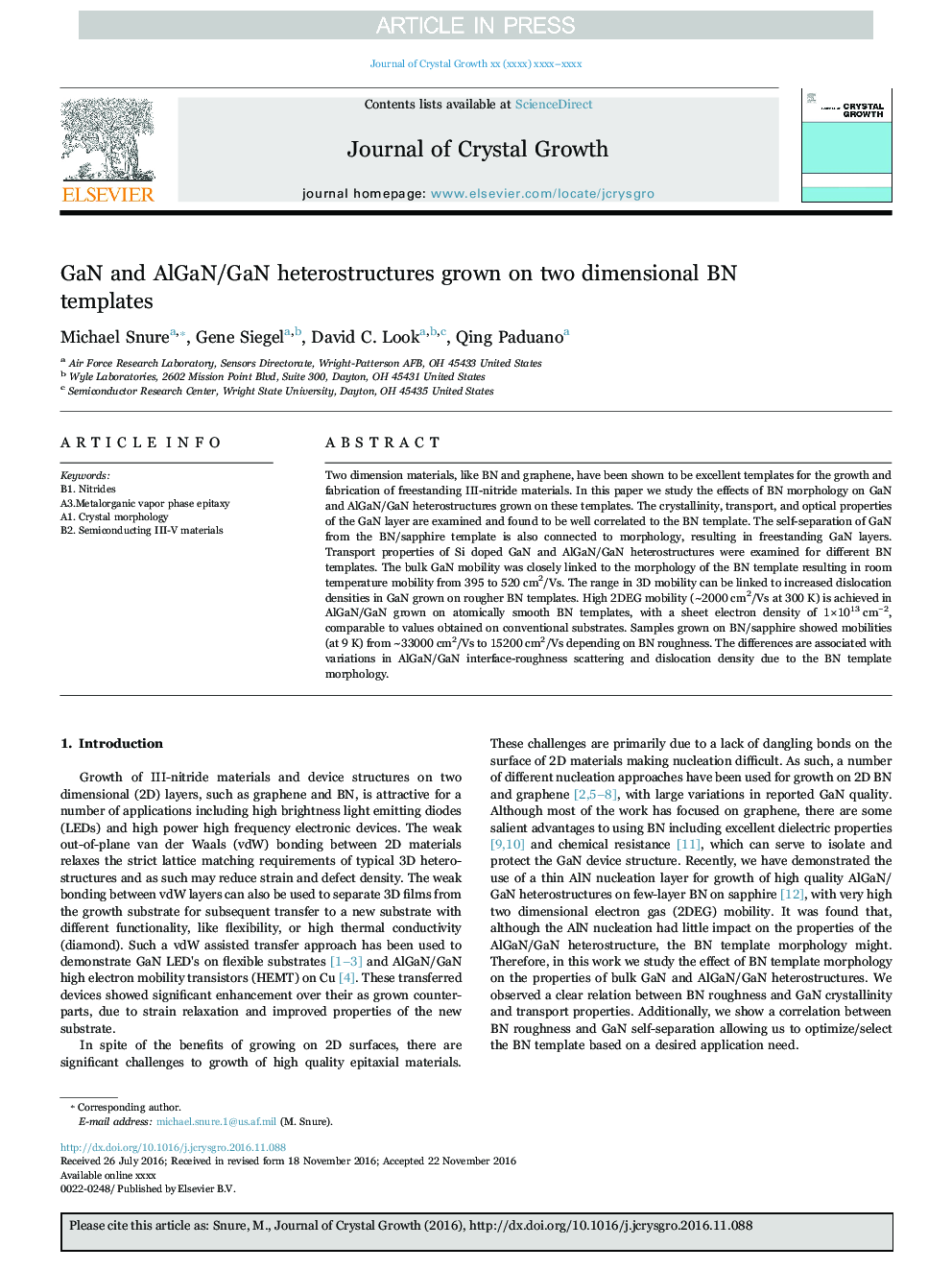 GaN and AlGaN/GaN heterostructures grown on two dimensional BN templates