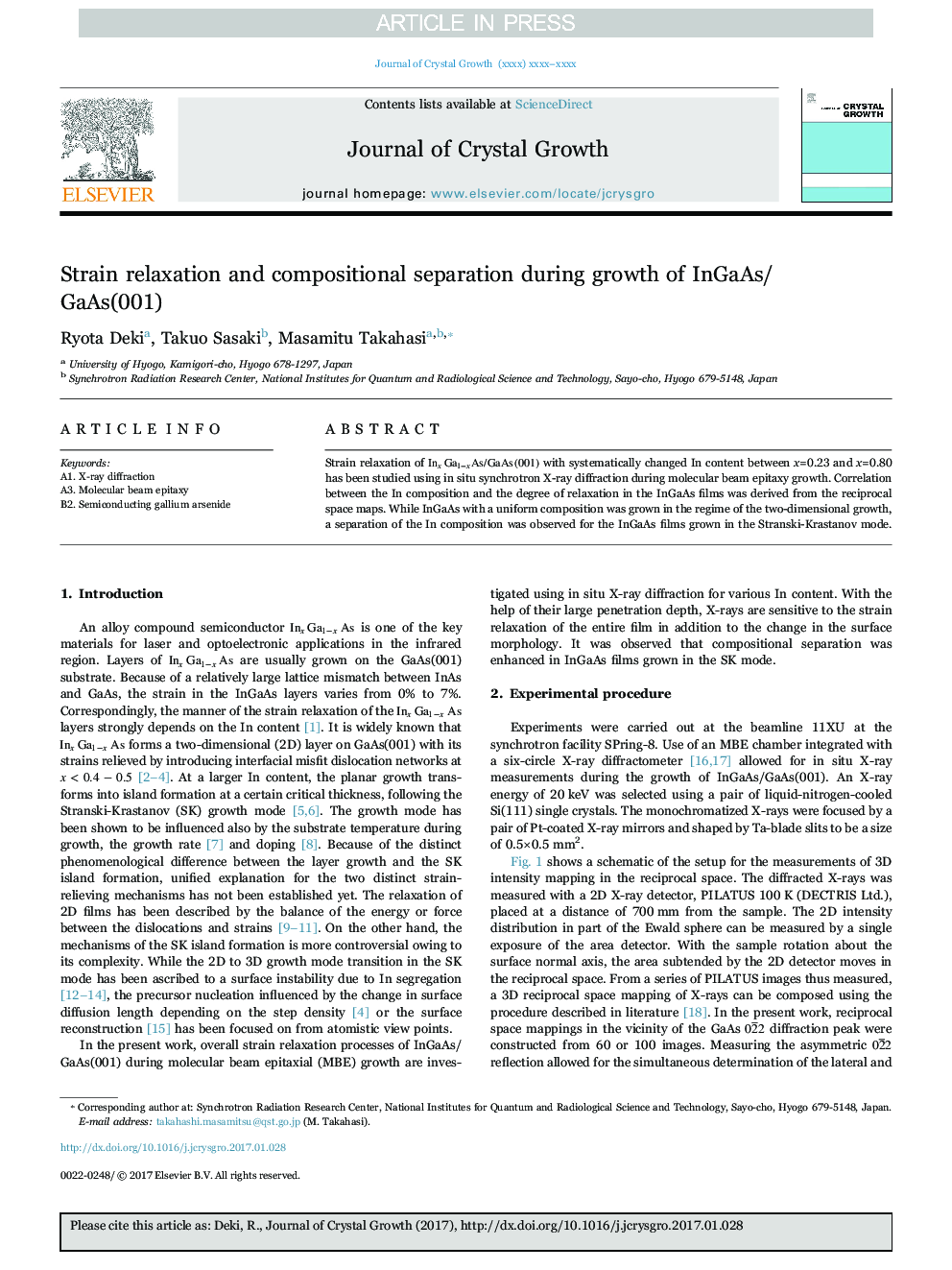 Strain relaxation and compositional separation during growth of InGaAs/GaAs(001)