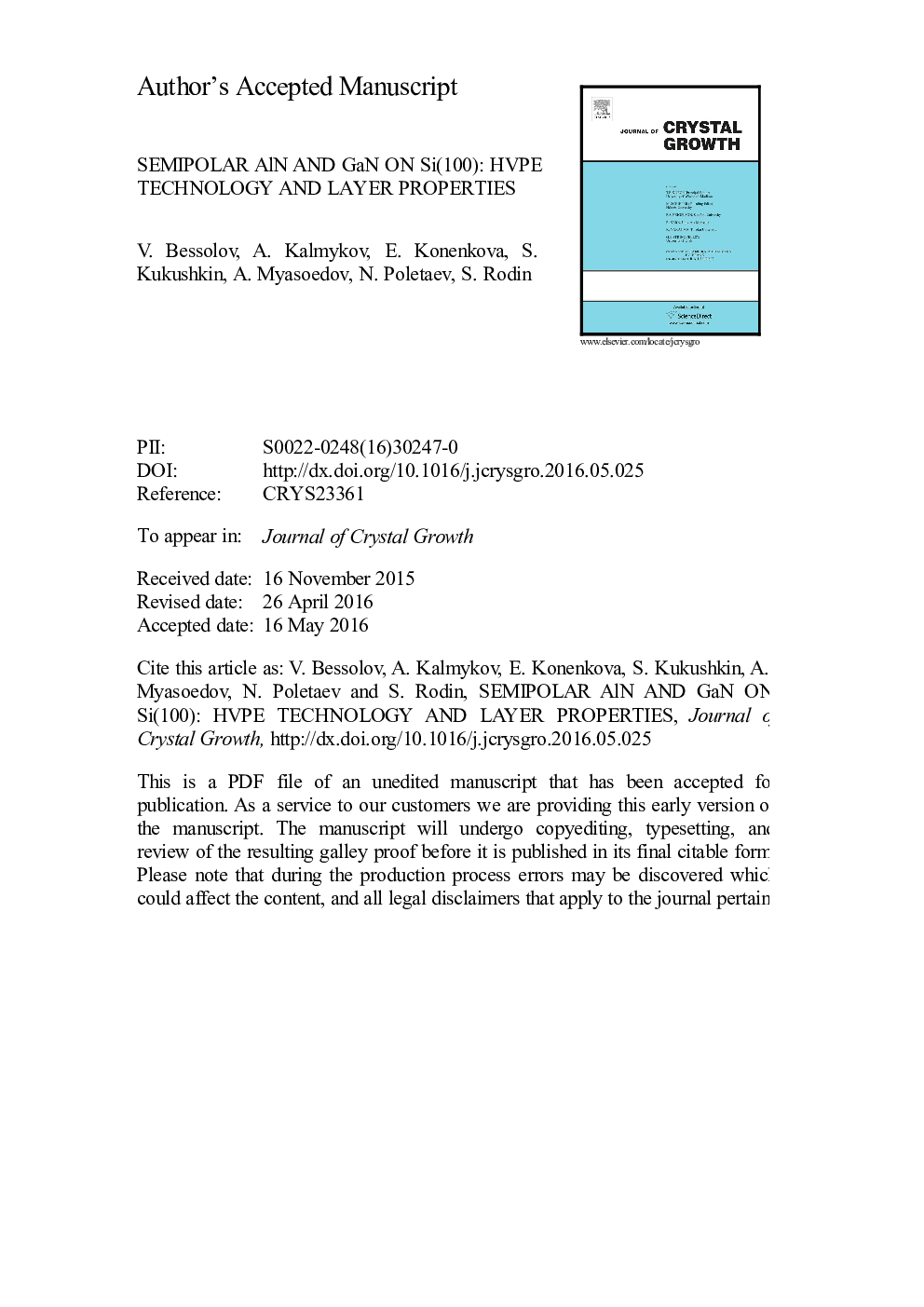 Semipolar AlN and GaN on Si(100): HVPE technology and layer properties